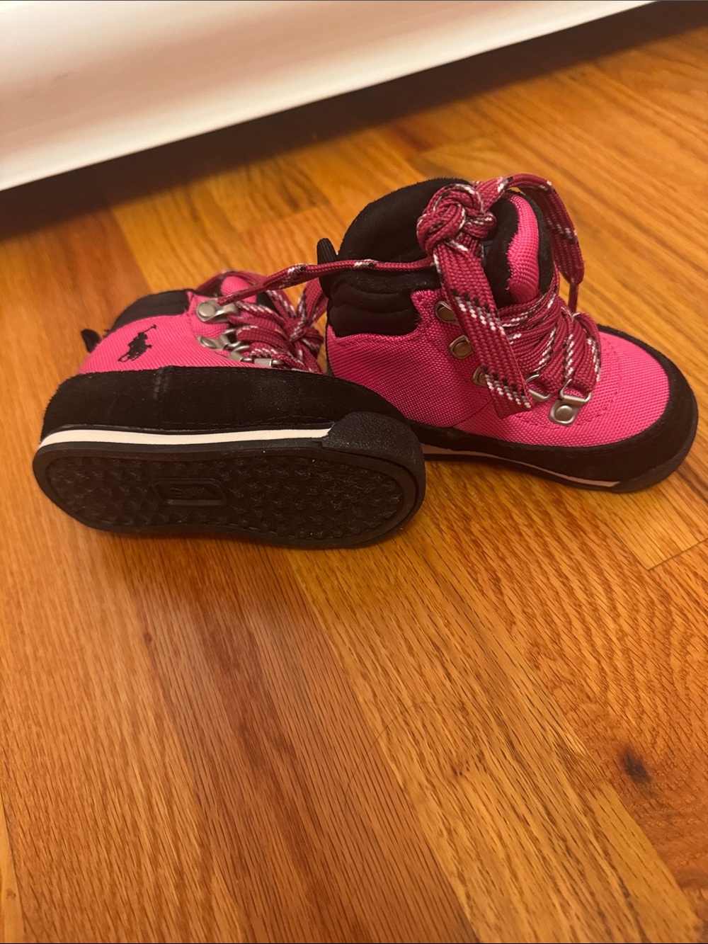 Baby Pink Polo by Ralph Lauren Ankle Boots With Laces